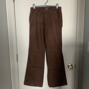 **Banana Republic** brown linen pants
